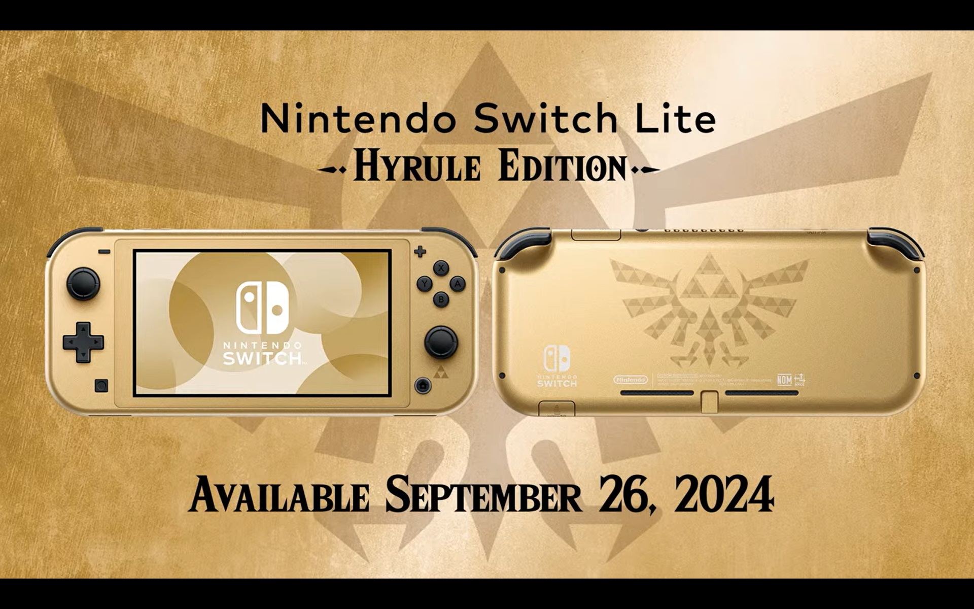 Console Portátil Nintendo Switch Lite Hyrule Edition com Acabamento Dourado