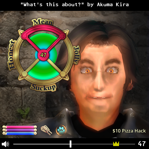 Volume.art - Minigame parodiando o sistema de persuasão de Oblivion
